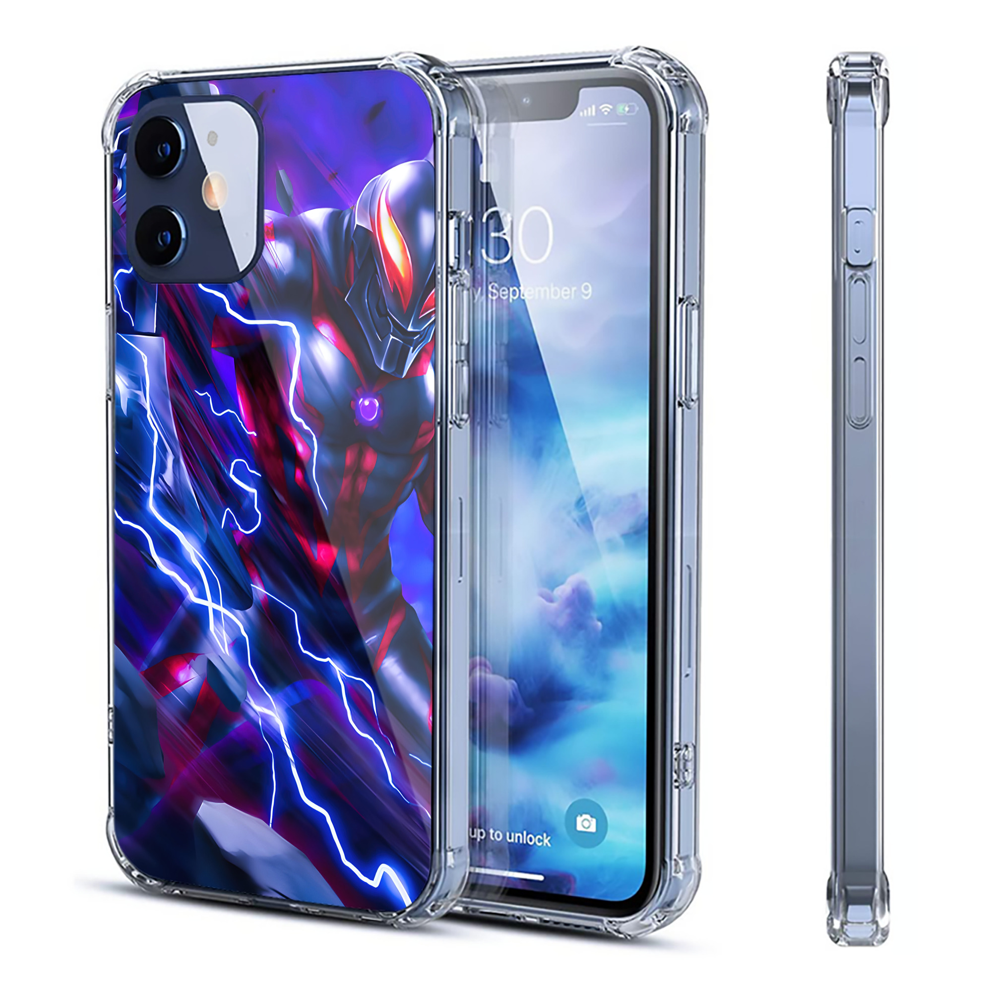 （画像用） ウルトラマン Ultraman 【iPhone 12シリーズ対応】透明スマホケース（クリアソフトケース）